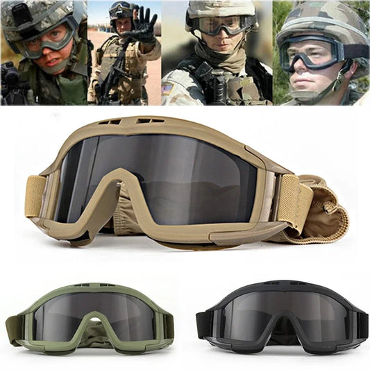 GAFAS TACTICAS 3 LENTES EN 1 TODO TERRENO